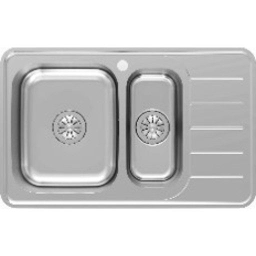 Intra Nivis NIVD82SHLF køkkenvask, 82,51,5 cm, rustfrit stål