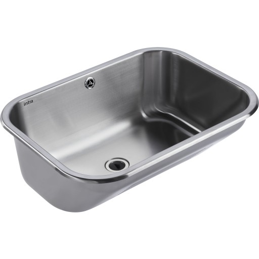 Intra VK60NFPK-1 bryggersvask, 66x51 cm, rustfrit stål
