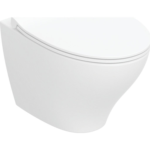 IFØ Ifö Spira Modern sæt væghængt toiletskål, skjult montering, Rimfree, med toiletsæde