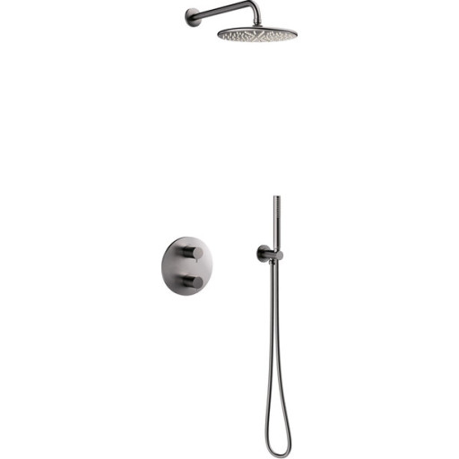 Damixa Silhouet HS1 brusesæt, vandbesparende, sort krom