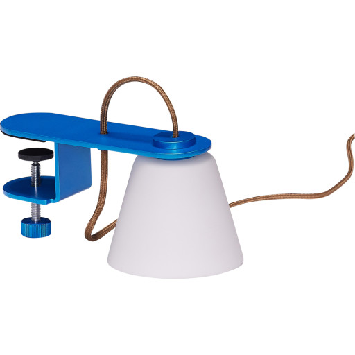 Hübsch Lure Klem-lampe Metallic Blue