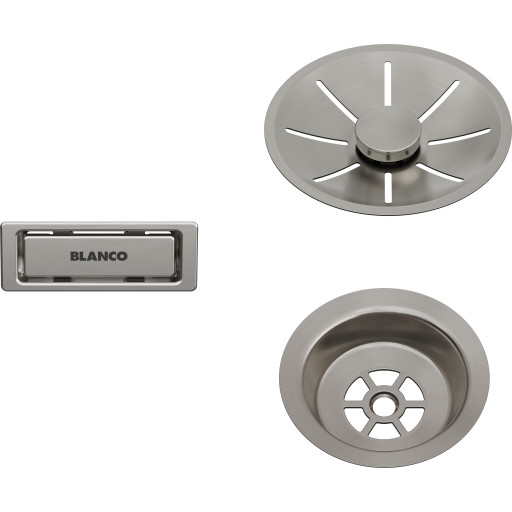 Blanco InFino kurveventilsæt, manuel, Ø82 mm, platin