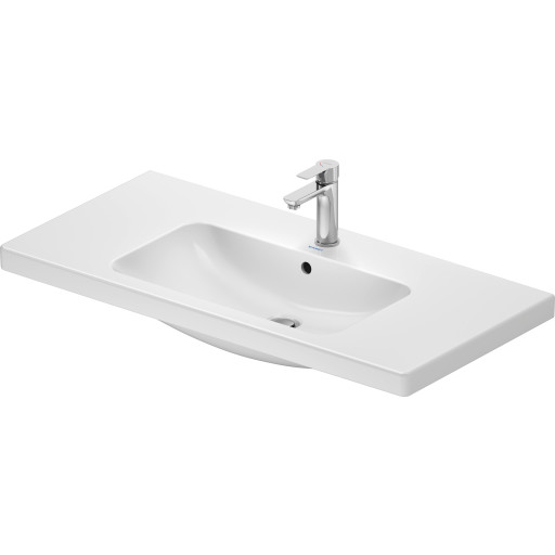 Duravit D-Code håndvask, 1000 x 480 mm, med hanehul og overløb