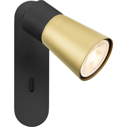 PURI CW Vägg- och taklampa svart/guld GU10 6W IP20