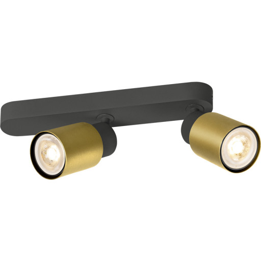 PURI CW Vägg- och taklampa svart/guld GU10 6W IP20