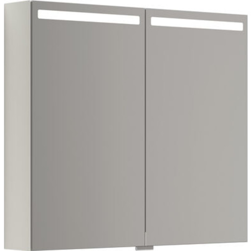 Dansani Mido+ Top spejlskab med lys, 80x70 cm, mat hvid