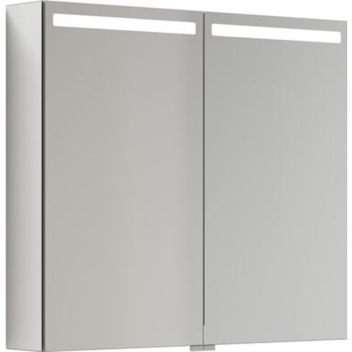 Dansani Mido+ Top spejlskab med lys, 80x70 cm, aluminium