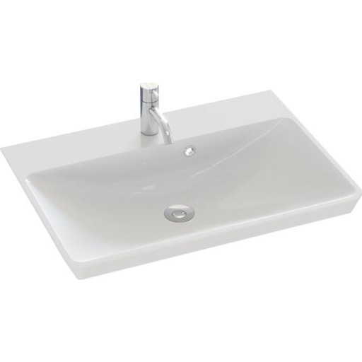 Dansani Mido+ Marbelique håndvask, 66x47 cm, hvid