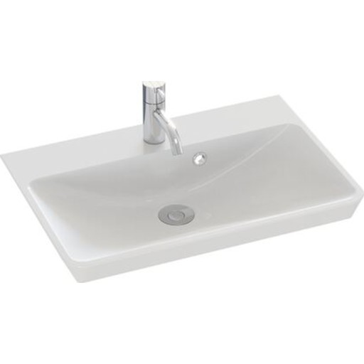 Dansani Mido+ Mini Marbelique håndvask, 56x38 cm, hvid