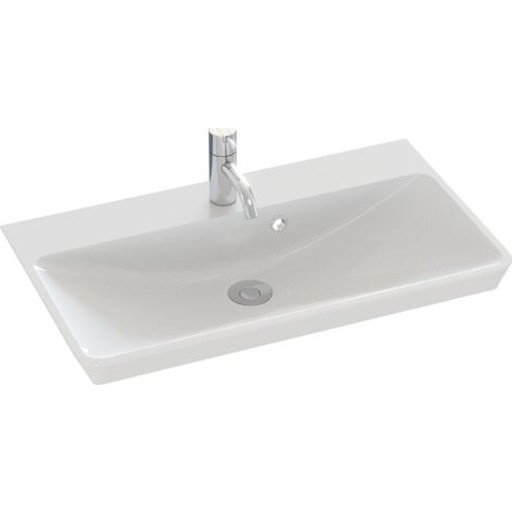 Dansani Mido+ Mini Marbelique håndvask, 66x38 cm, hvid