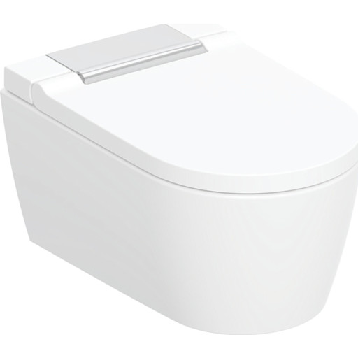 Geberit AquaClean Sela douchetoilet, uden skyllekant, rengøringsvenlig, hvid/krom