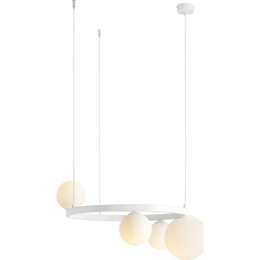 Aldex Garda 4 ljuskrona, vit