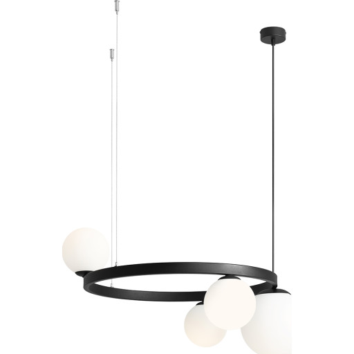 Aldex Garda 4 ljuskrona, svart