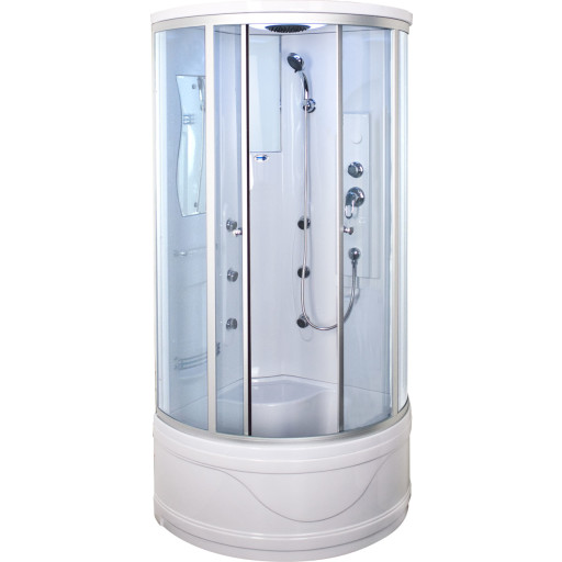 Arrow duschkabin 6004, massagedusch, takdusch,högt kar, klart glas