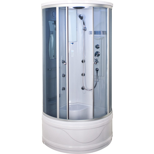 Arrow duschkabin 6007, massagedusch, takdusch,högt kar, tonat glas