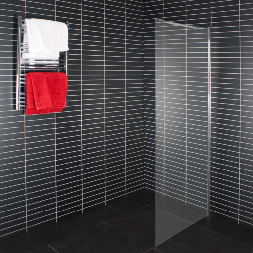 Arrow Wall 100 duschvägg, 190x100 cm, klart glas, aluminiumprofil