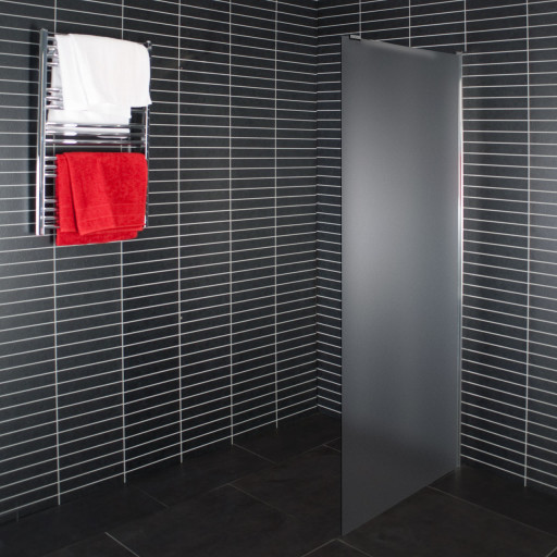 Arrow Wall 90 duschvägg, 190x90 cm, frostat glas, aluminiumprofil