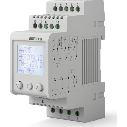 EBECO TERMOSTAT DIN EB-THERM 800, til sne- og issmeltningsanlæg, frostsikring og el-gulvvarme