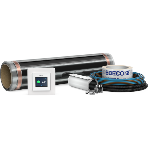 Gulvvarmefoile kit 65 w/m2 inkl. EB-Therm 500 12 m2 27 m bredde 43 cm