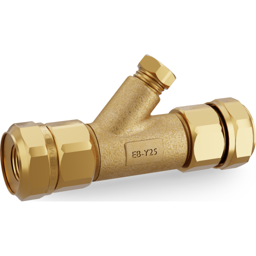 Y-stykke med tryknippel og pakning til pem-rør med Ø 25 mm