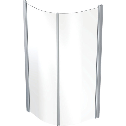 Contura Shower Space duschvägg, 89x89 cm, klart glas, aluminiumprofil