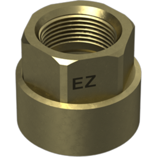 Messing reduktionsmuffe, 3/4" x 1/2" billede