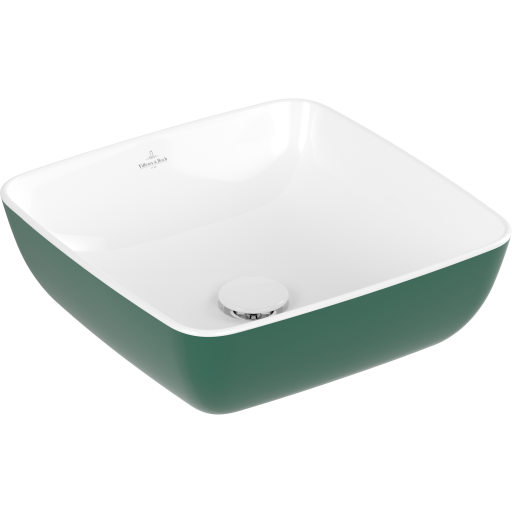 Villeroy & Boch Artis håndvask, 41x41 cm, mørkegrøn