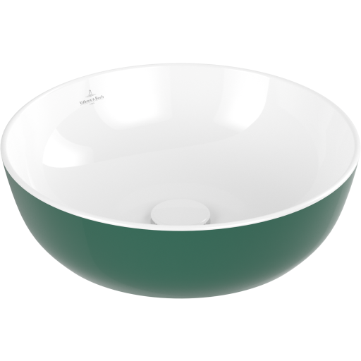 Villeroy & Boch Artis håndvask, Ø43 cm, mørkegrøn
