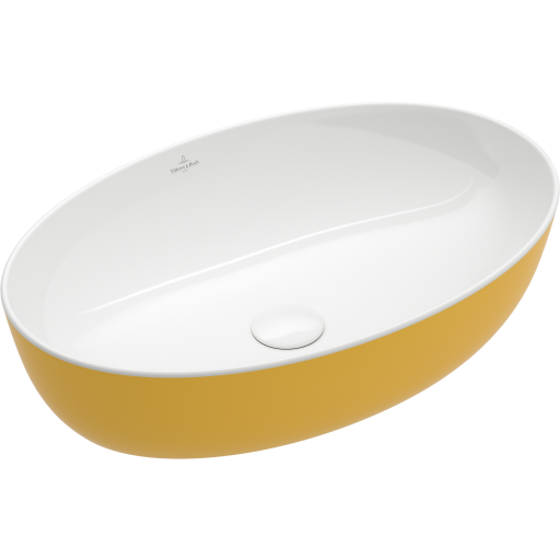 Villeroy & Boch Artis håndvask, 61x41 cm, gul
