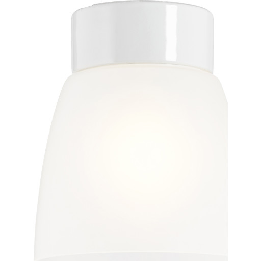 Taklampa Öppen Klara vit, frostat glas E27