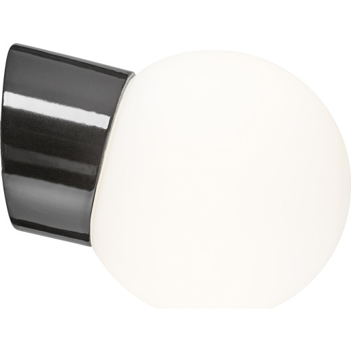 Ifö Electric Classic Glob 150 vägglampa, matt opal, svart