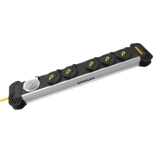 Stanley stikdåse med 5 udtag, 4 m kabel billede