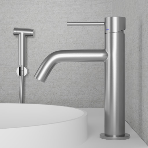 Scandtap Voyage B håndvaskarmatur, børstet stål