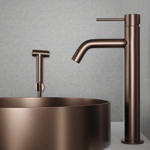 Scandtap Voyage B håndvaskarmatur, børstet kobber