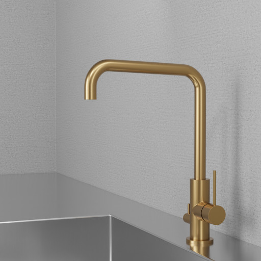 Scandtap Mood D köksblandare, borstad mässing