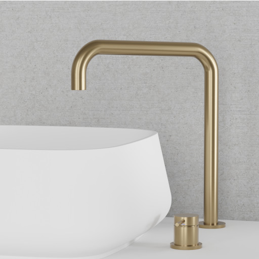 Scandtap Harmonized K2 Square køkkenarmatur, børstet messing