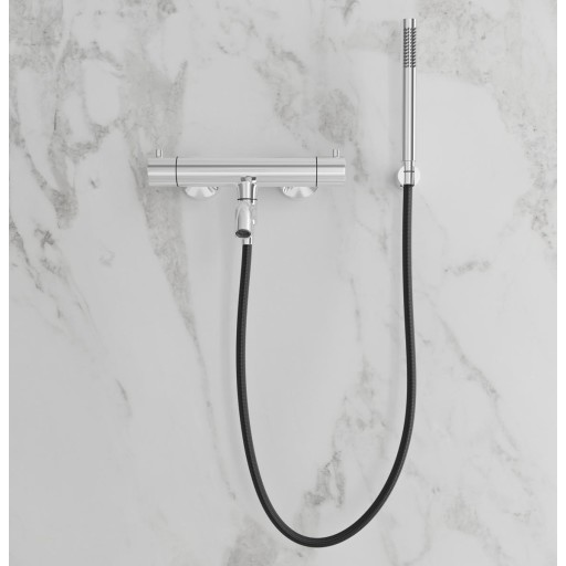 Scandtap Pleasure 4 badkarsblandare med duschset, polerad stål