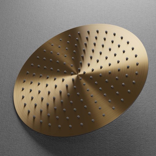 Scandtap Harmonized hovedbruser, Ø30 cm, børstet messing