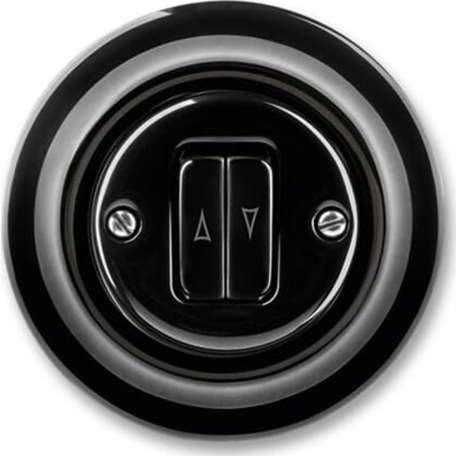 ABB Decento dobbelt trykkontakt, sort