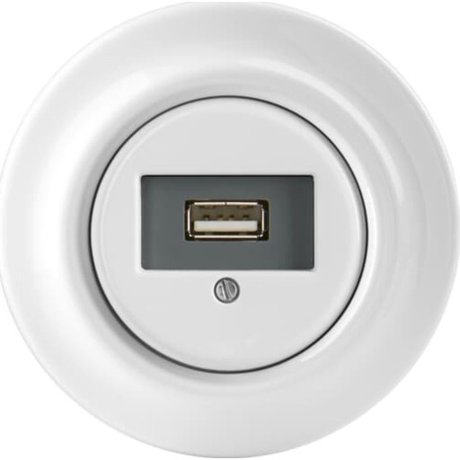 ABB Decento USB-A stikkontakt, hvid
