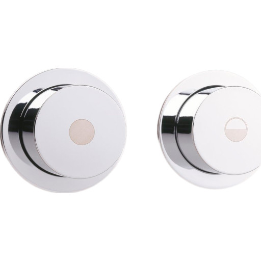 Trykknap a83 krom m/dobbelt skyl