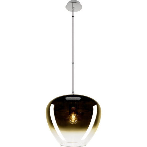 SLV Pantilo Convex pendellampa, krom/guld, Ø40 cm