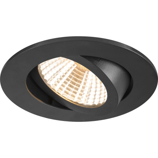 NYHET TRIA 68 Downlight svart 8,3W 705lm 2700K 38° IP20 rund tippbar