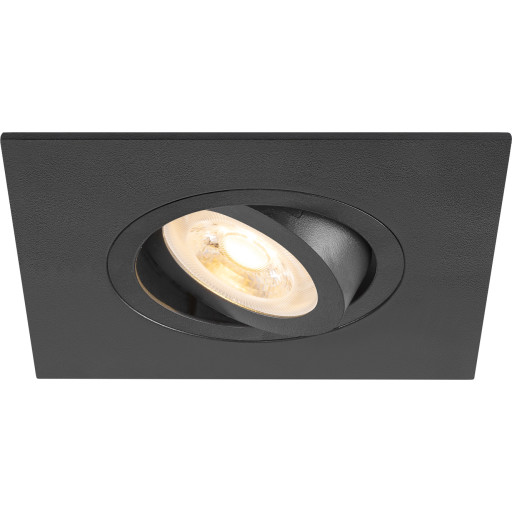 NYHET TRIA 75 XL Downlight svart GU10 max 10W fyrkantig IP20