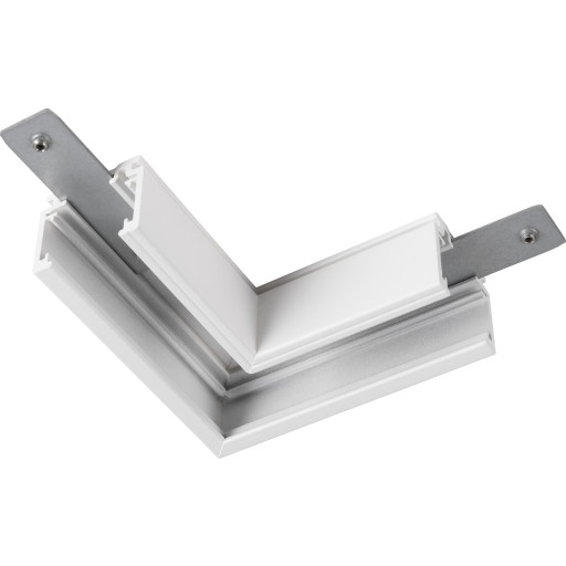 SLV 48V Track L-samlestykke til lave påbygningsskinner, højre, hvid