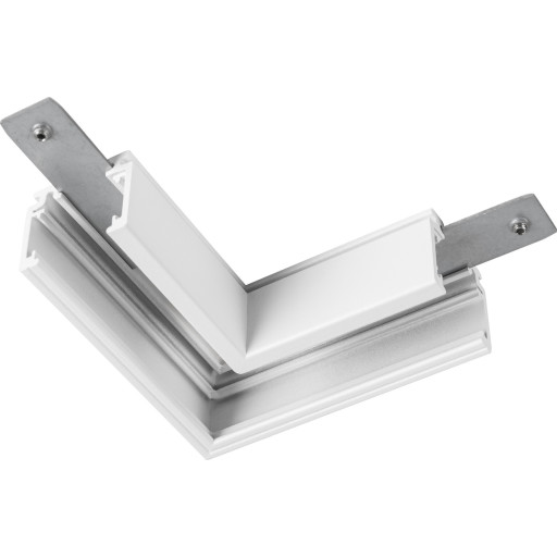 SLV 48V Track L-samlestykke til lave påbygningsskinner, venstre, hvid