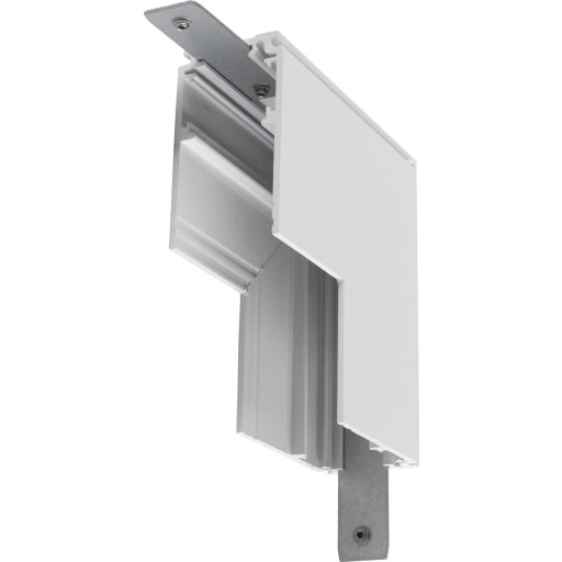 SLV 48V Track L-samlestykke til dybe påbygningsskinner, stereo, hvid