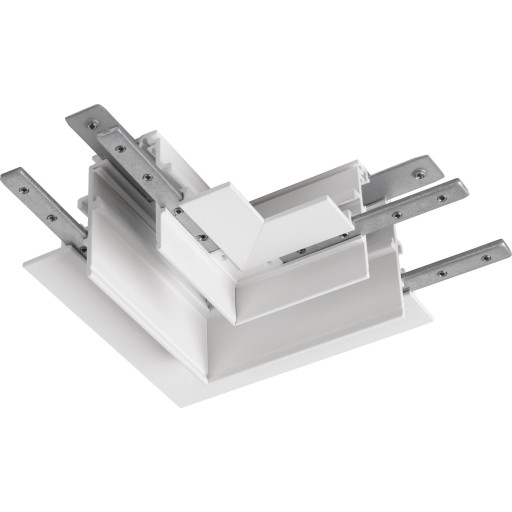 SLV 48V Track L-samlestykke til indbygningsskinne, højre, hvid