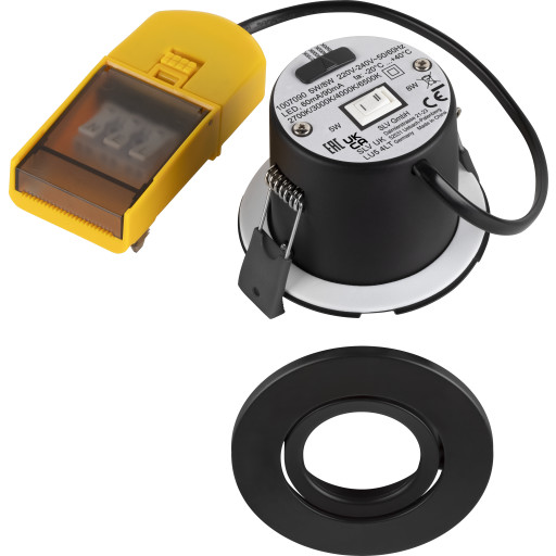 UNIVERSAL DOWNLIGHT DL sort 8W 560/610/680/640lm IP20 (12-pak)