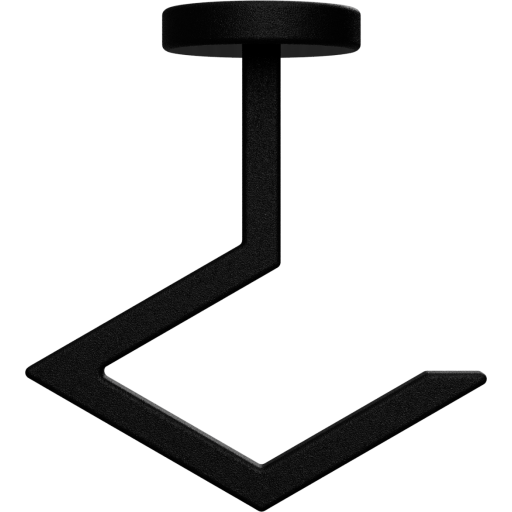 Nichba magnetisk krog sort pulverlakeret